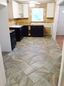 Tile floors for kitchens